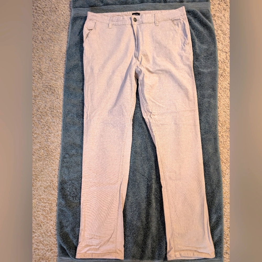 Buffalo by David bitton mens cream/tan cotton pants‎ size 36/32